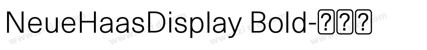 NeueHaasDisplay Bold字体转换